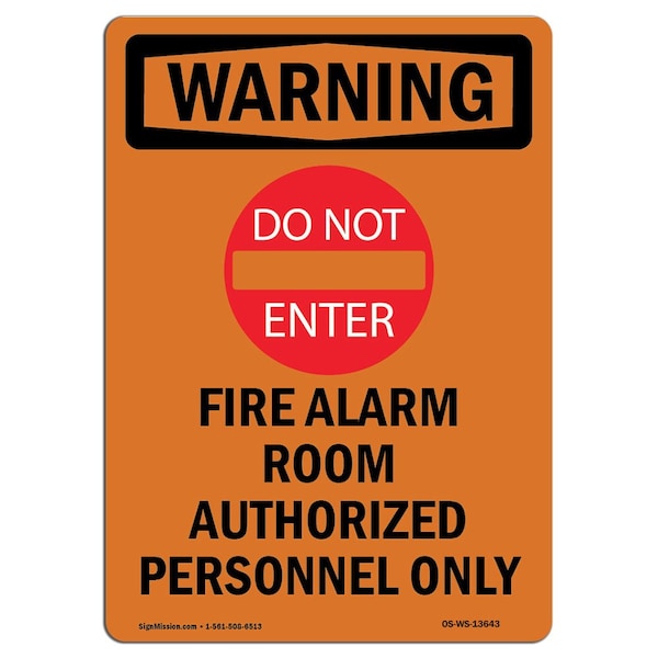 OSHA WARNING Sign, Fire Alarm W/ Symbol, 10in X 7in Aluminum, 7" W, 10" L, Portrait